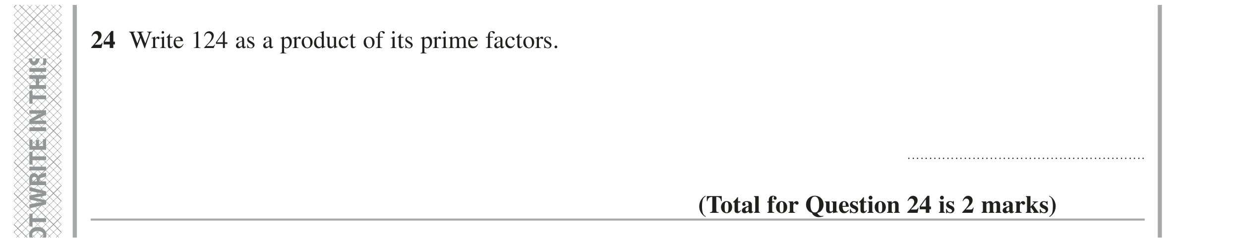 Question 24 — Prime Factors — Edexcel GCSE June 2022