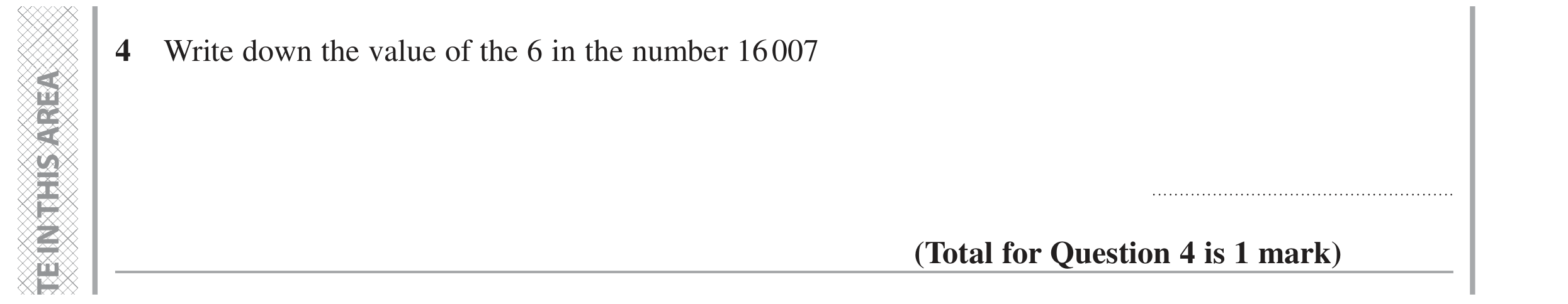 Question 4 — Place Value — Edexcel GCSE June 2022