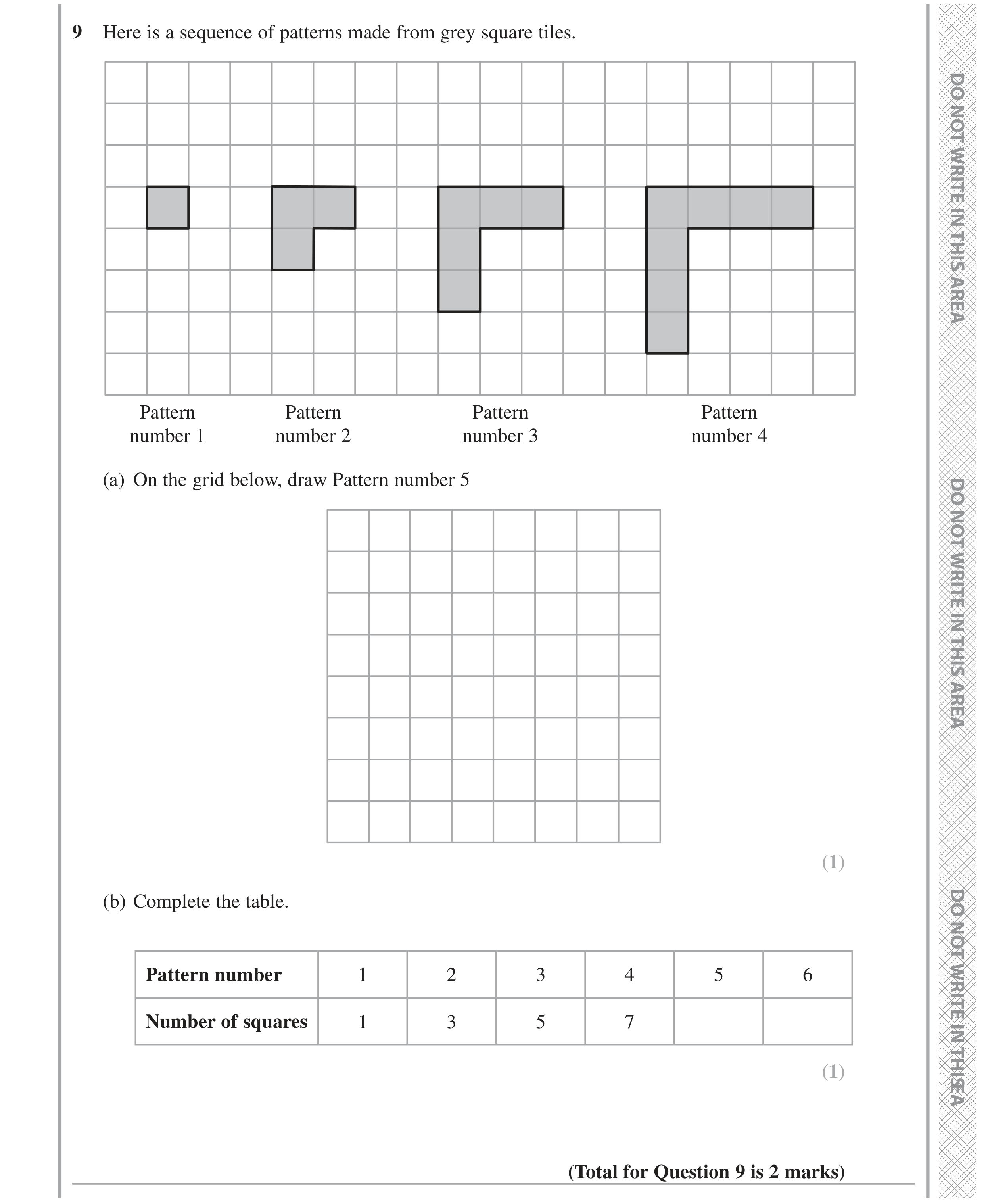 Question 9 — Sequences — Edexcel GCSE June 2022