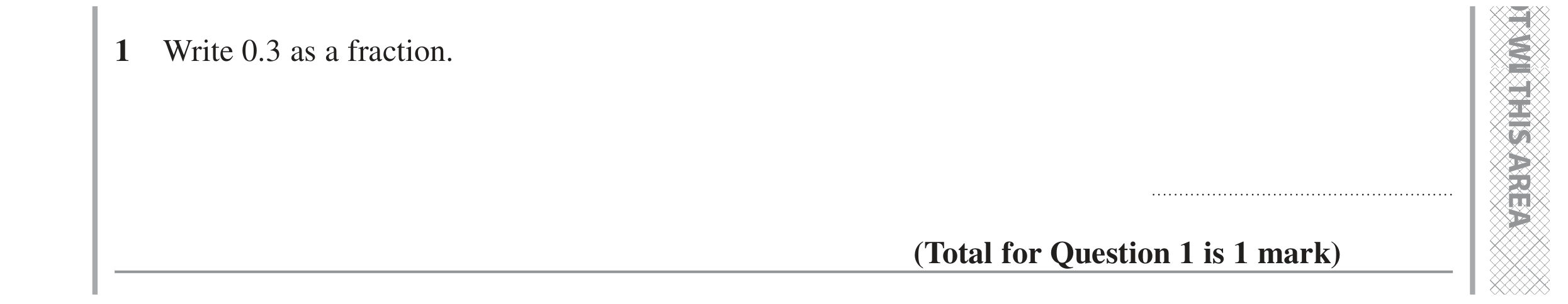 Question 1 — Fractions — Edexcel GCSE November 2022