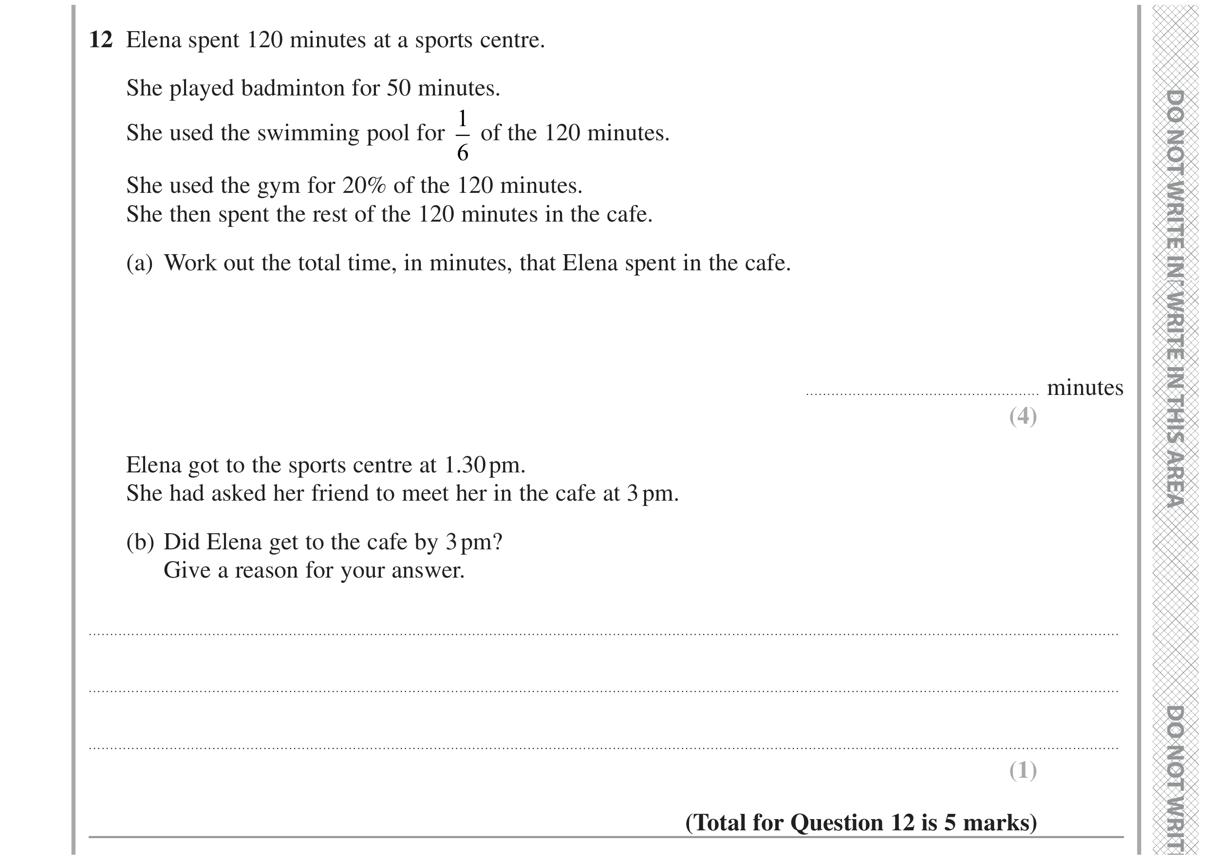 Question 12 — Fractions, Percentages, Unit Conversions — Edexcel GCSE November 2022
