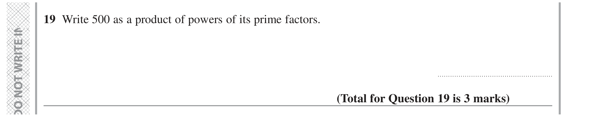 Question 19 — Prime Factors — Edexcel GCSE November 2022