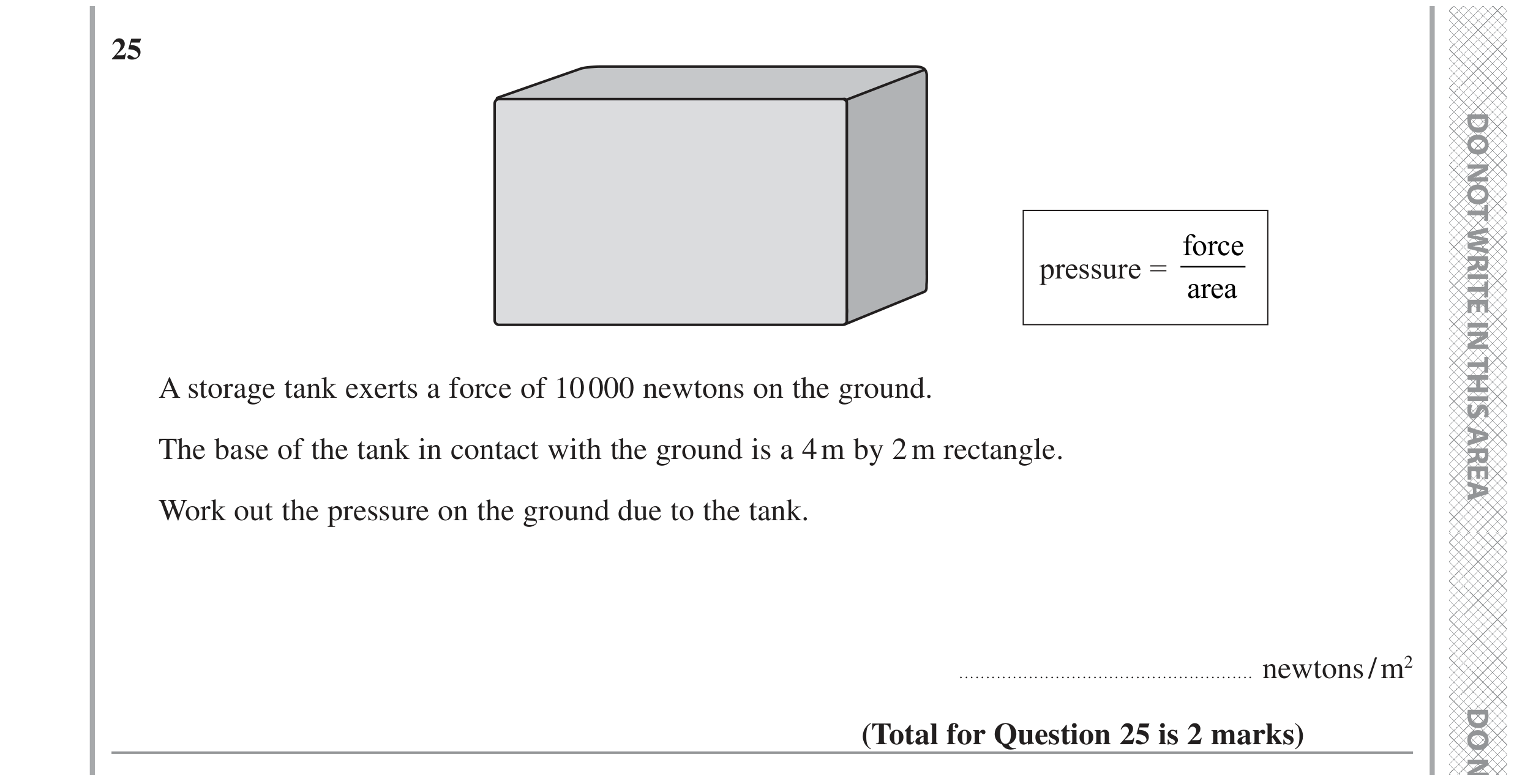 Question 25 — Speed/Distance/Time/Density/Pressure — Edexcel GCSE November 2022
