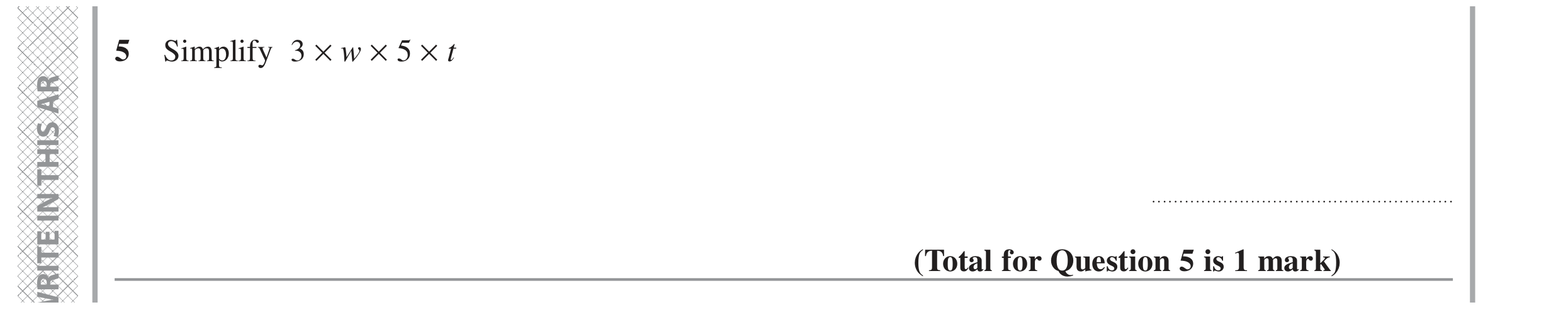 Question 5 — Factorise/Expand/Simplify — Edexcel GCSE November 2022