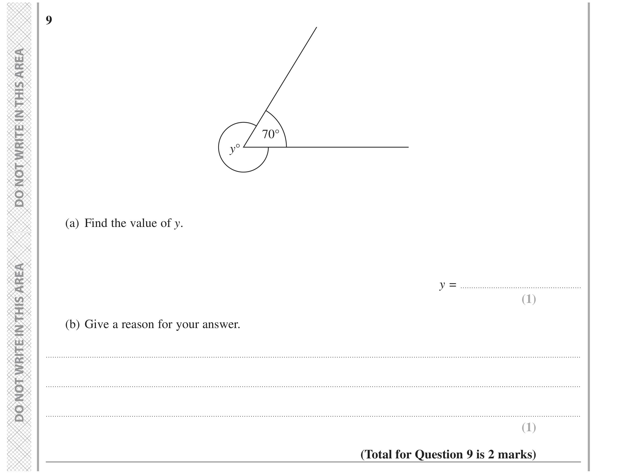 Question 9 — Angles — Edexcel GCSE November 2022