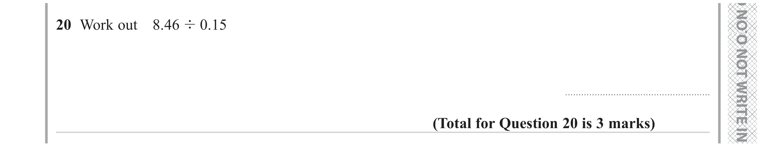 Question 20 — Division — Edexcel GCSE June 2023