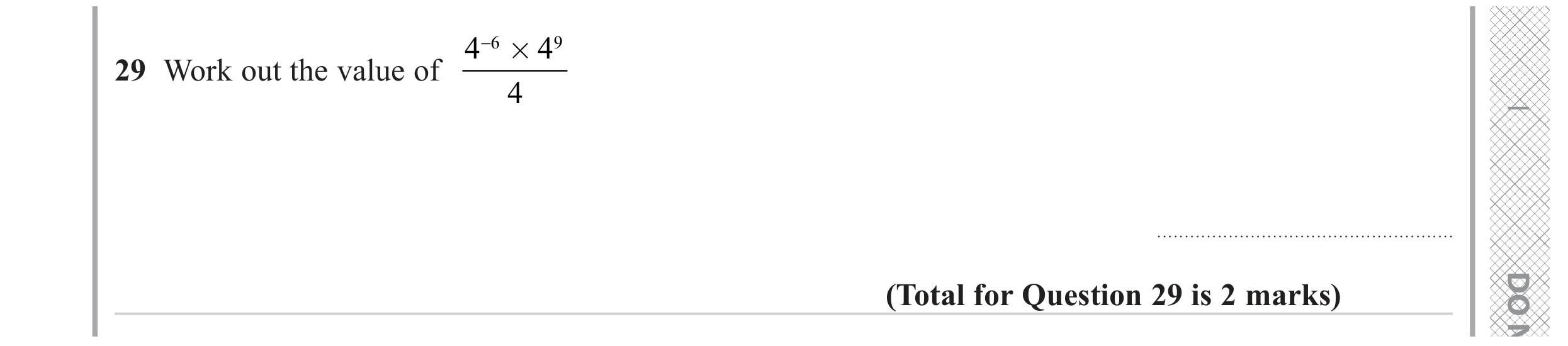 Question 29 — Powers — Edexcel GCSE June 2023