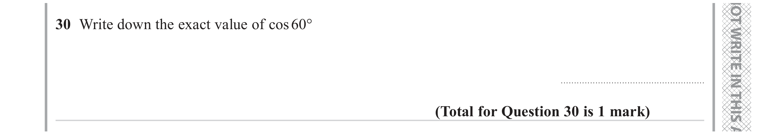 Question 30 — Trig — Edexcel GCSE June 2023