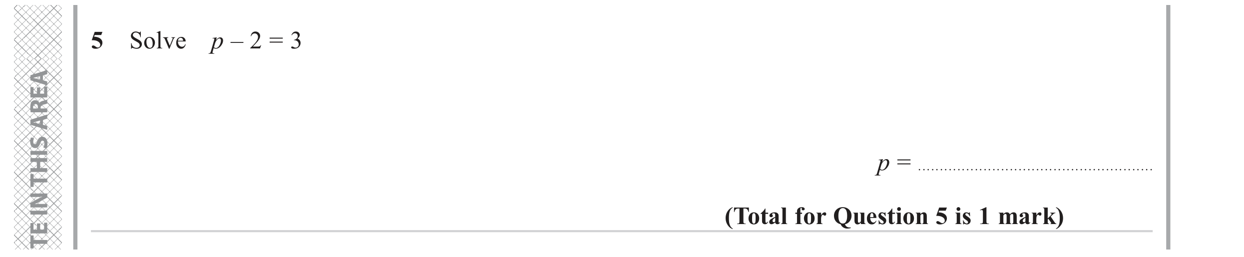 Question 5 — Linear Equations — Edexcel GCSE June 2023