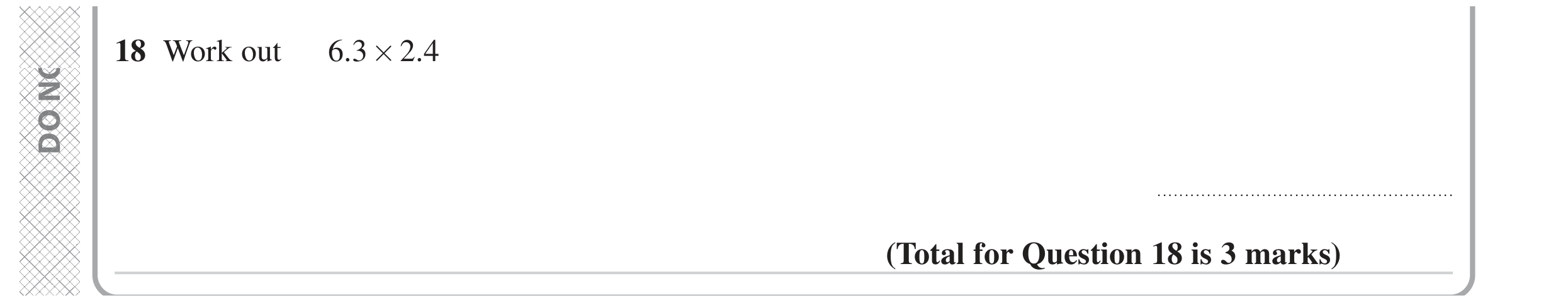 Question 18 — Multiplication — Edexcel GCSE November 2023