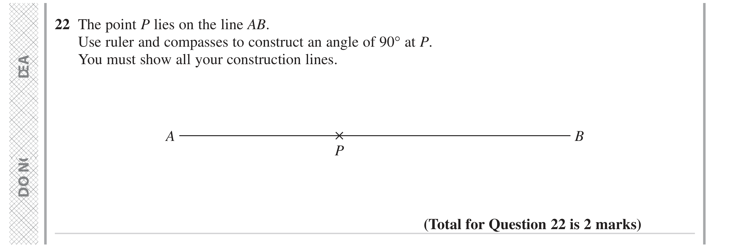 Question 22 — Construction — Edexcel GCSE November 2023