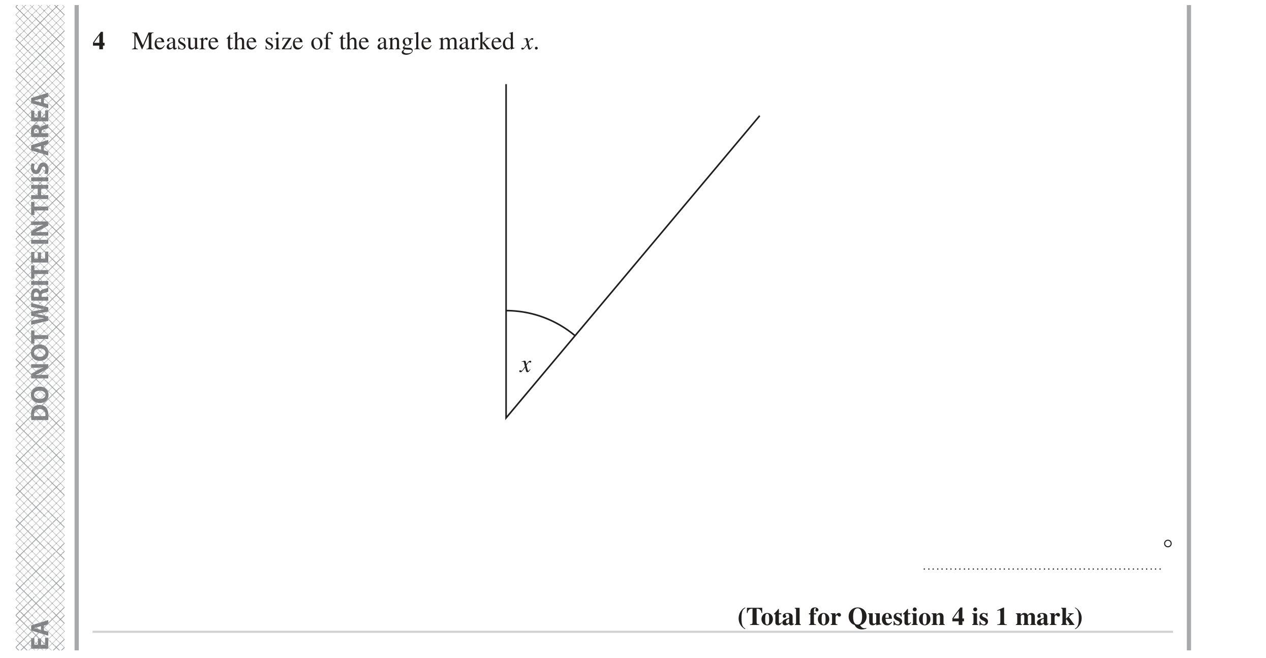 Question 4 — Measure — Edexcel GCSE November 2023