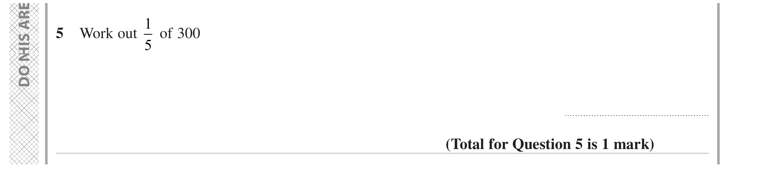 Question 5 — Fractions — Edexcel GCSE November 2023