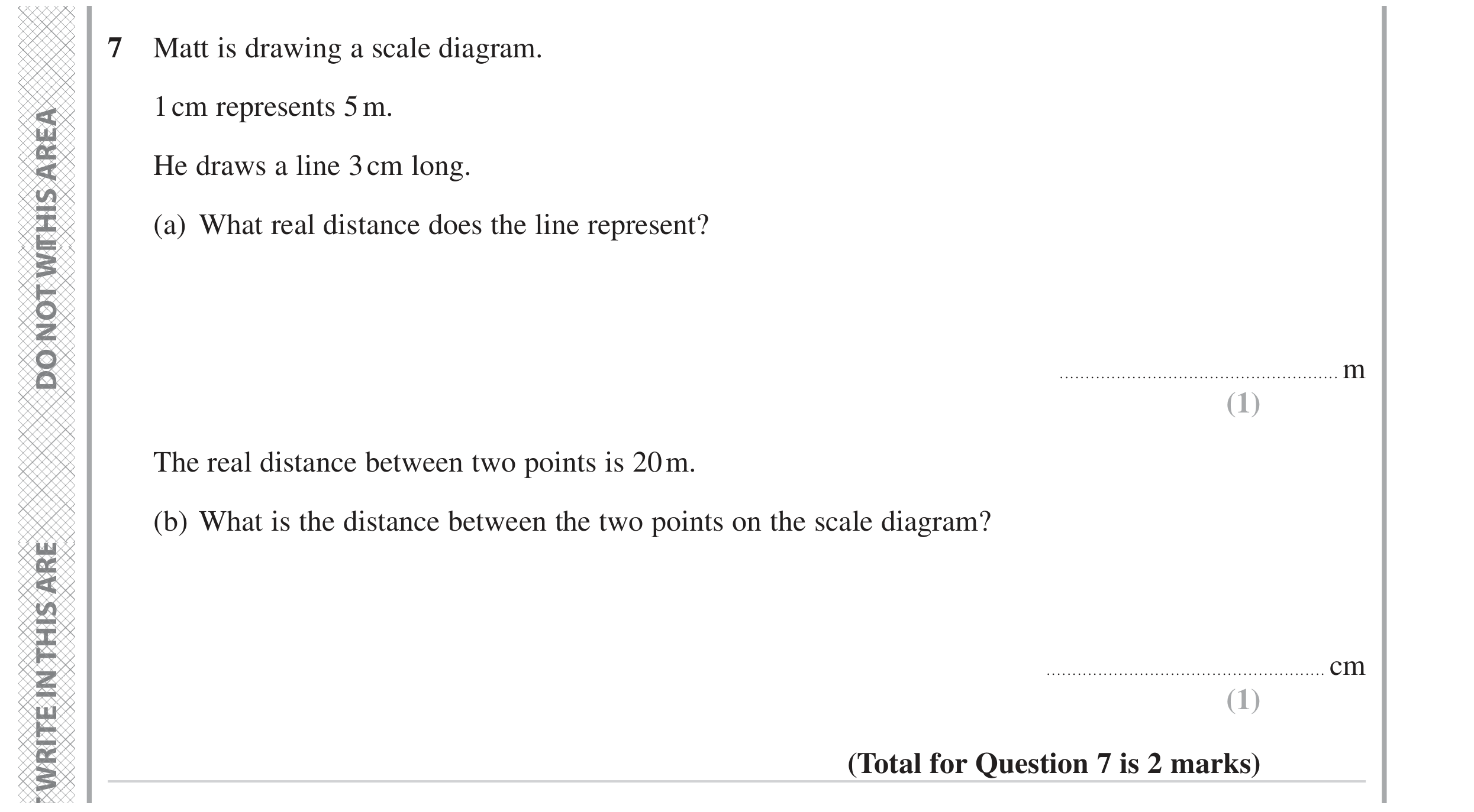 Question 7 — Maps — Edexcel GCSE November 2023