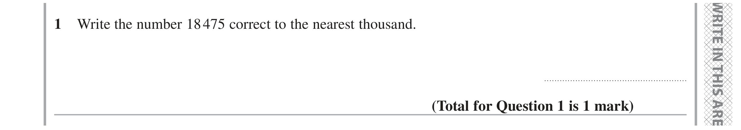 Question 1 — Rounding — Edexcel GCSE June 2024