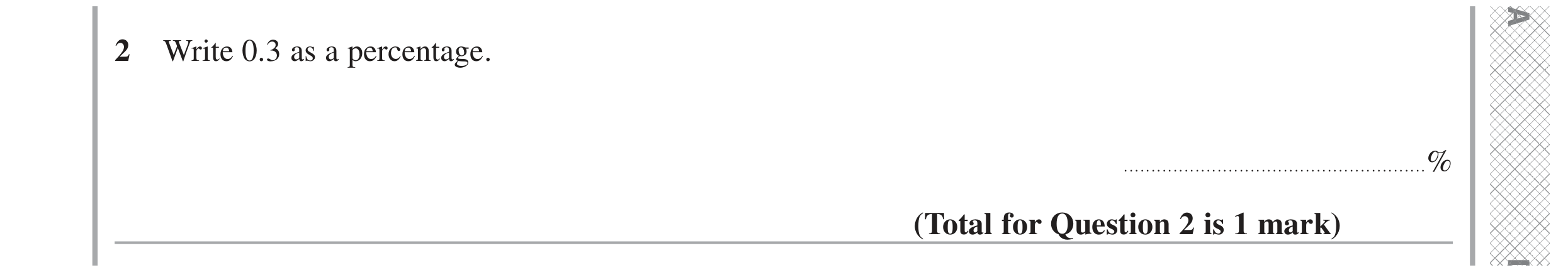 Question 2 — Percentages — Edexcel GCSE June 2024