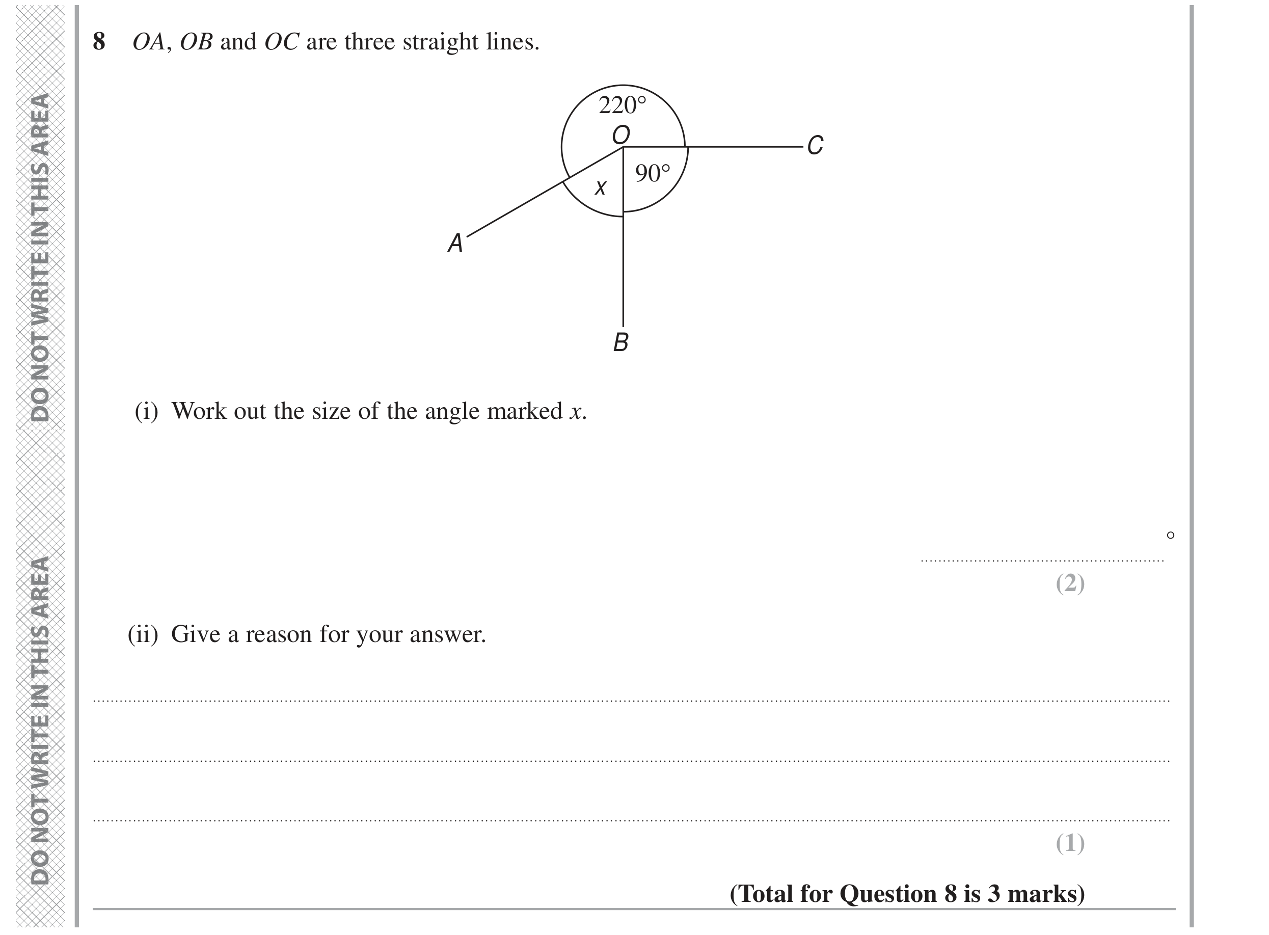 Question 8 — Angles — Edexcel GCSE June 2024