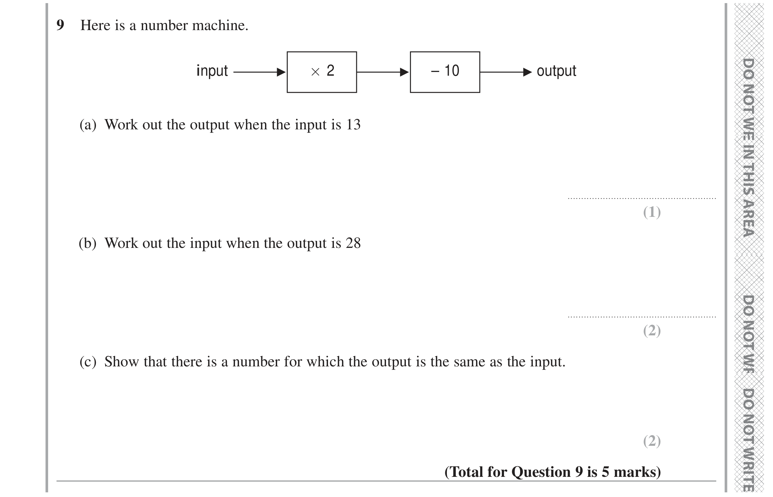 Question 9 — Functions — Edexcel GCSE June 2024