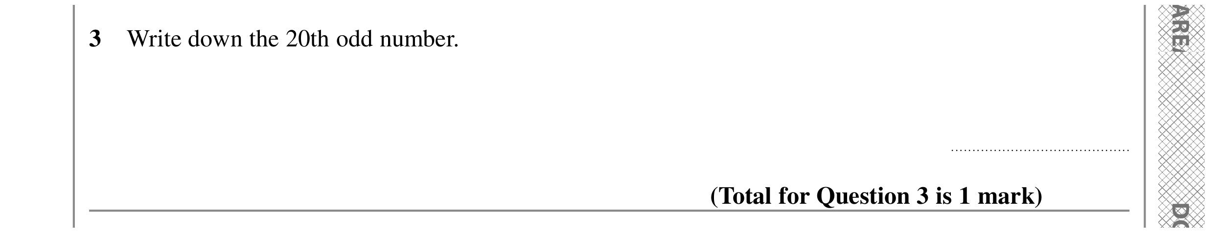 Question 3 — Numbers — Edexcel GCSE SAM 2015