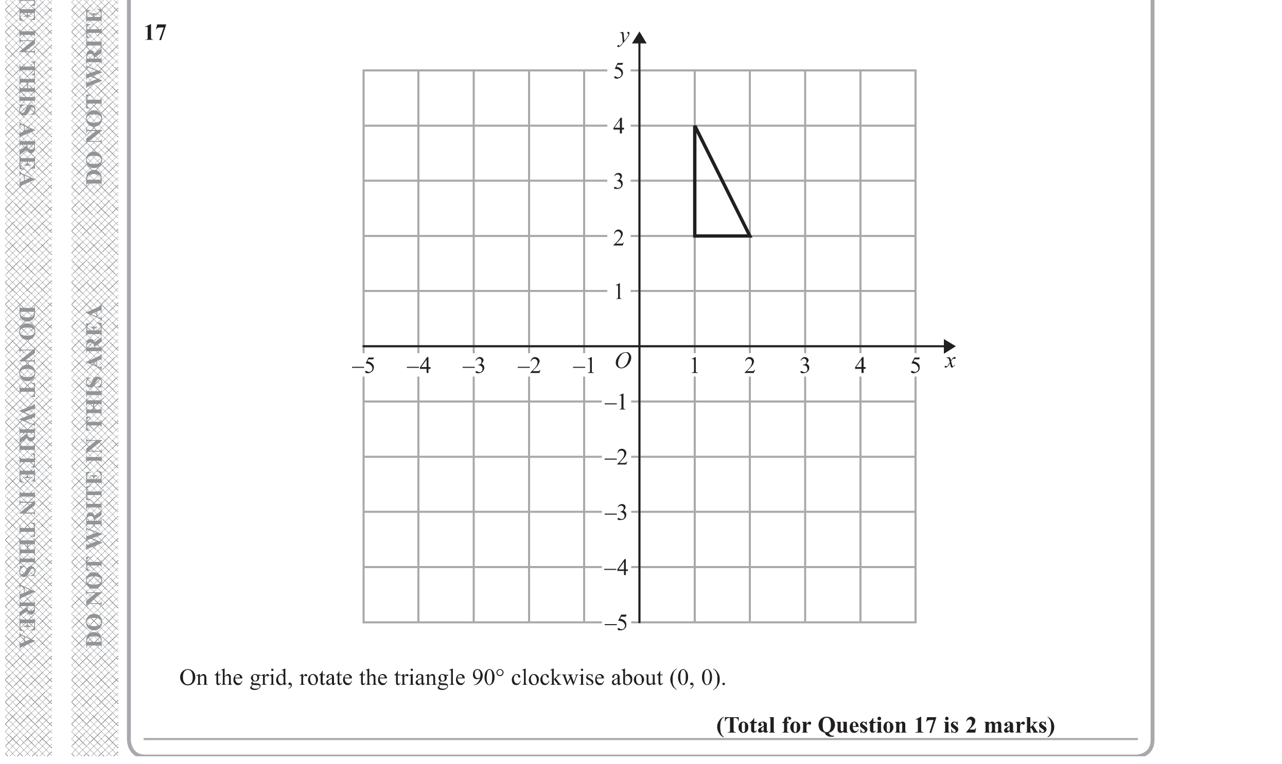 Question 17 — Rotations/Reflections/Translations/Enlargements — Edexcel GCSE Specimen Set 1