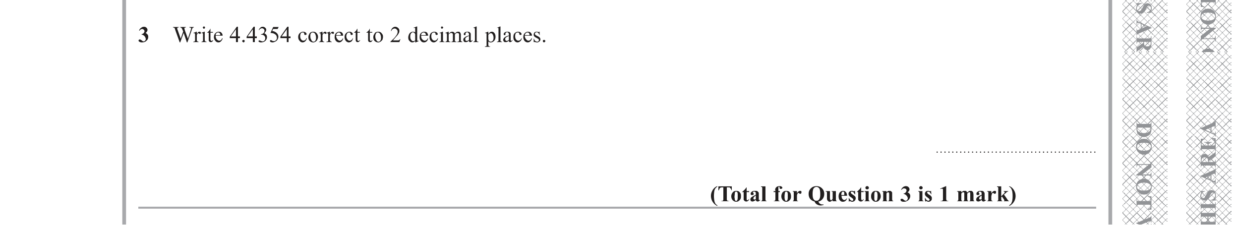 Question 3 — Rounding — Edexcel GCSE Specimen Set 1