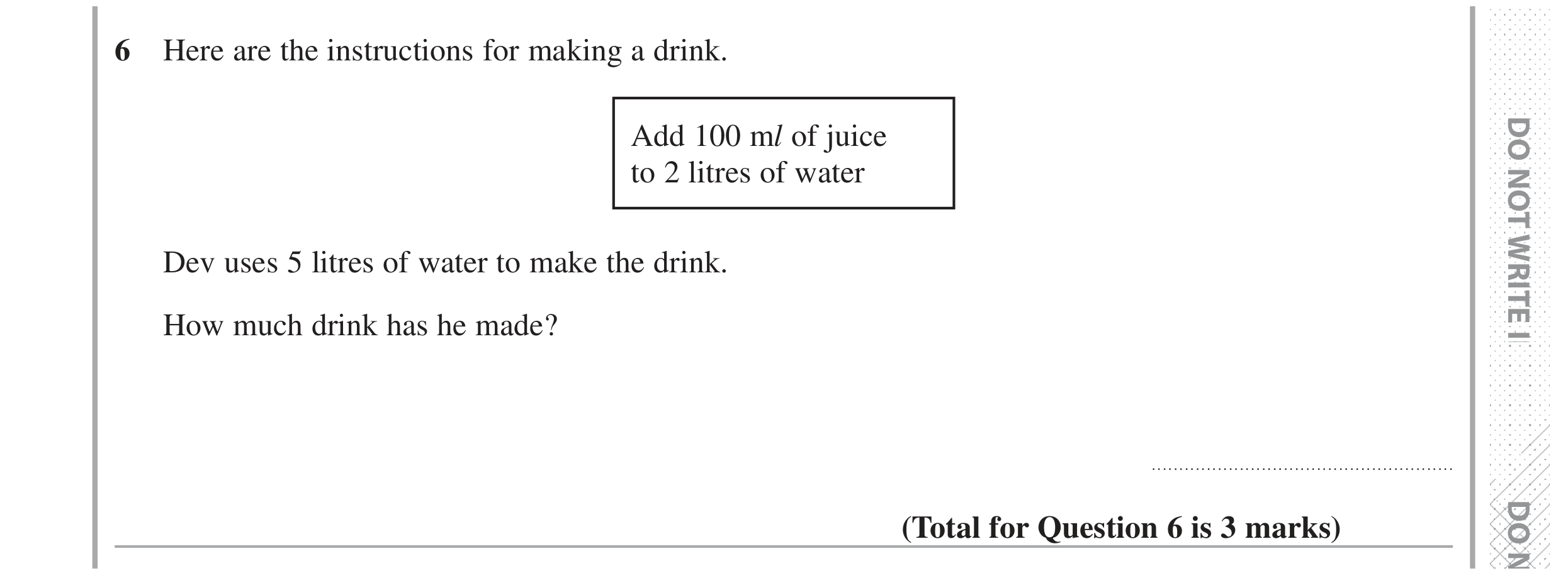 Question 6 — Stray — Edexcel GCSE Specimen Set 2