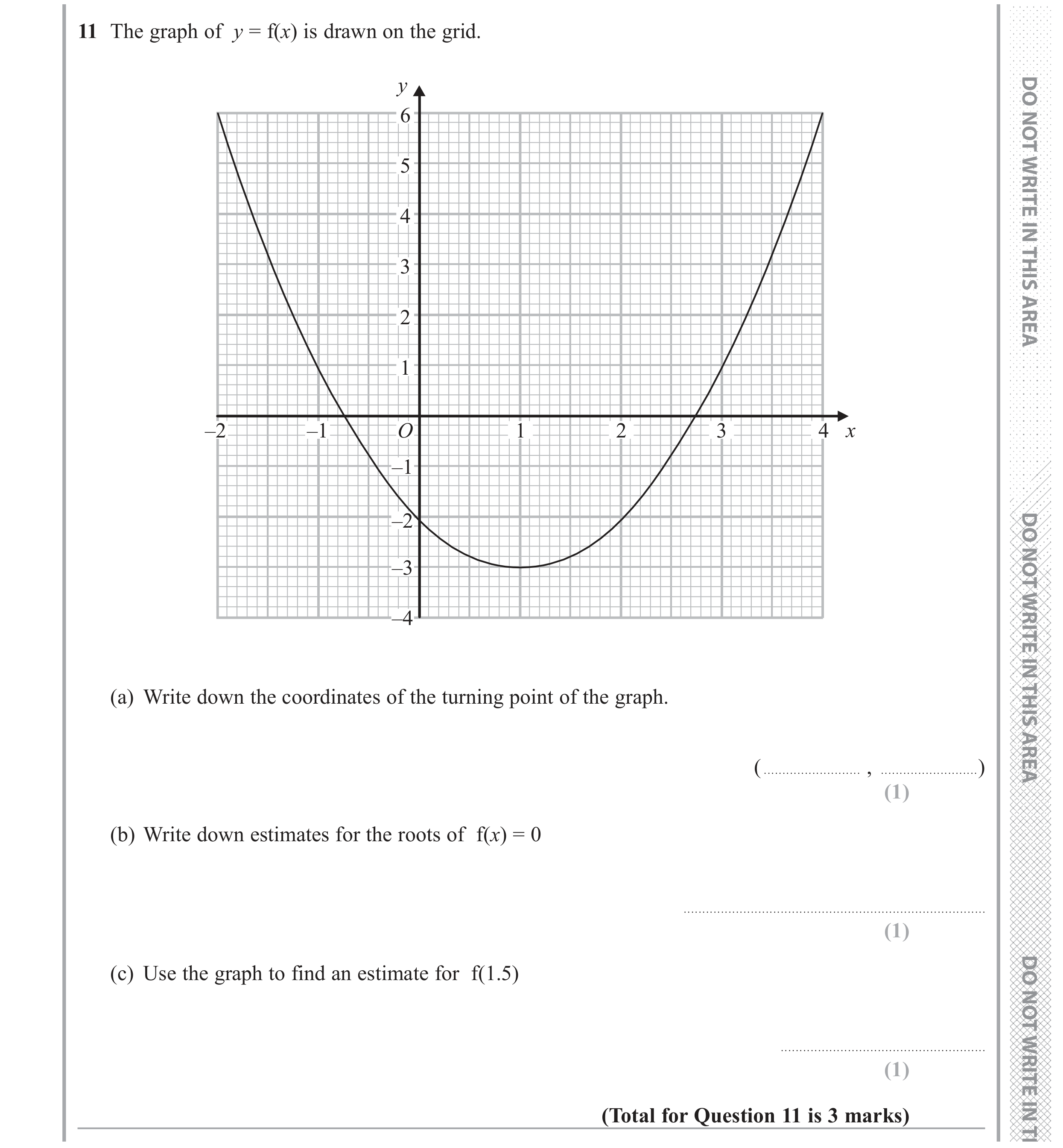 Question 11 — Graphs — Edexcel GCSE June 2017