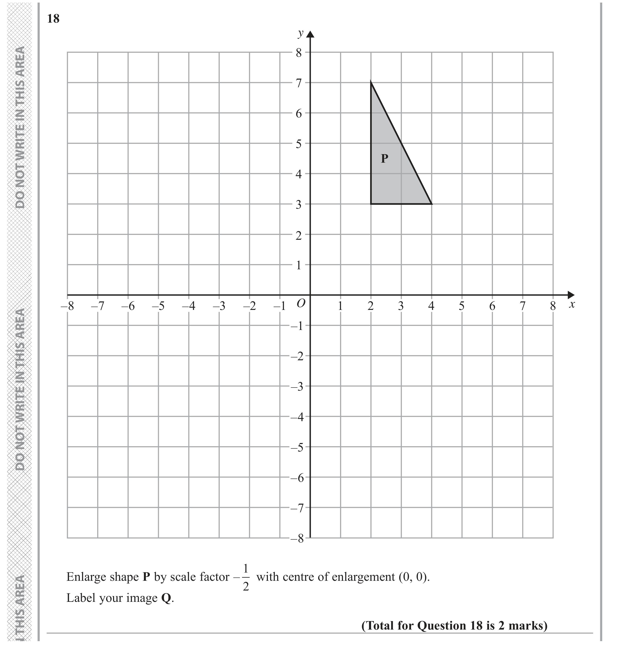 Question 18 — Rotations/Reflections/Translations/Enlargements — Edexcel GCSE November 2017