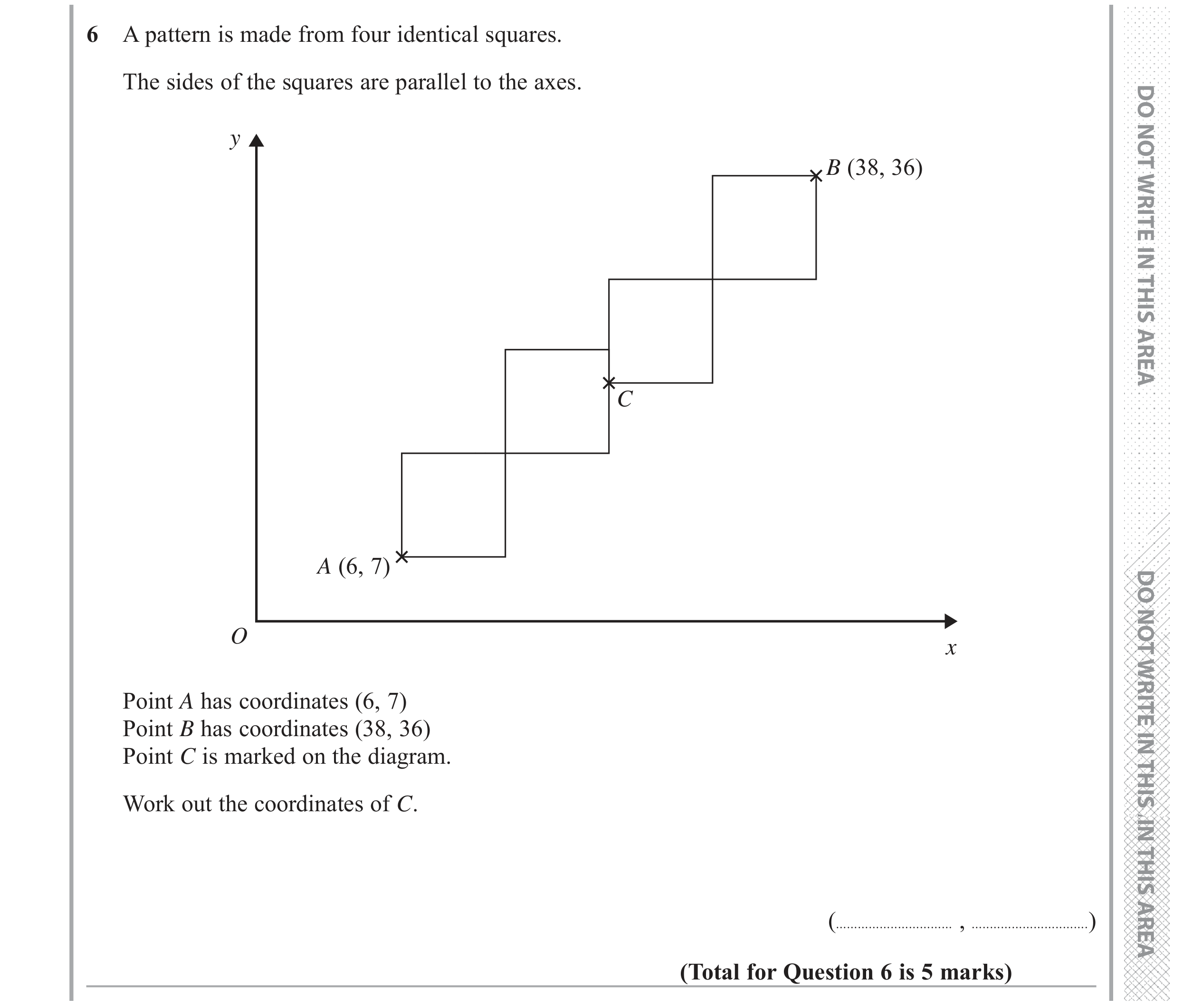 Question 6 — Coordinates, Polygons — Edexcel GCSE June 2018