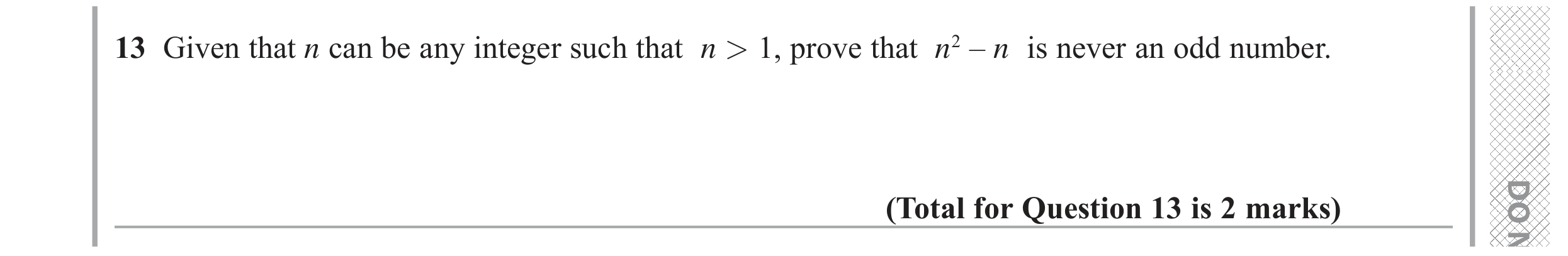 Question 13 — Proofs — Edexcel GCSE June 2019