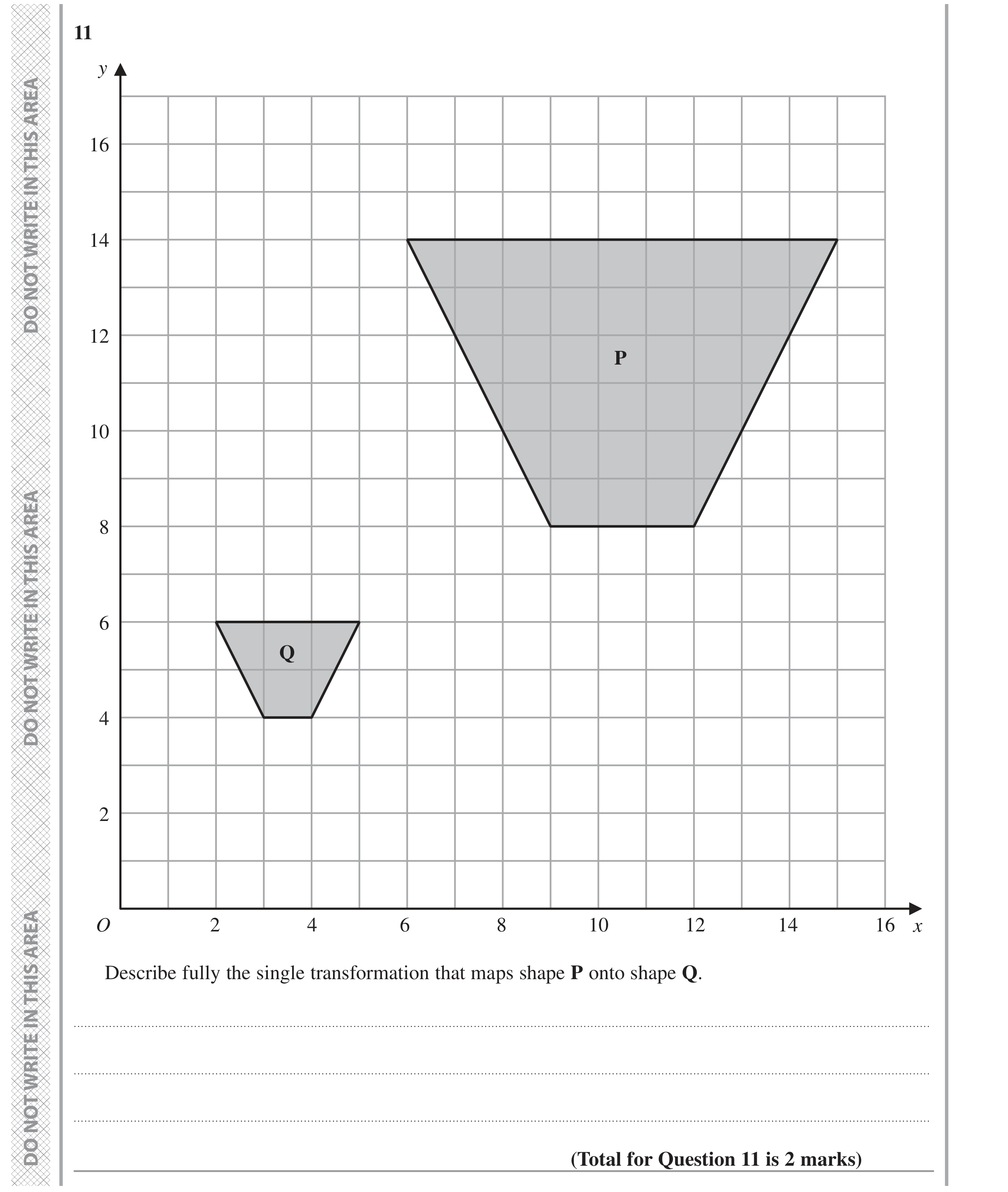 Question 11 — Rotations/Reflections/Translations/Enlargements — Edexcel GCSE November 2022