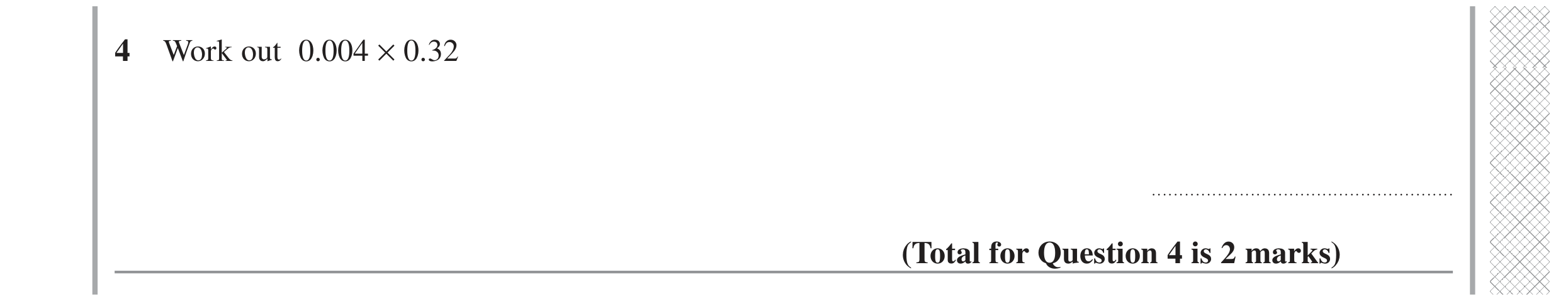 Question 4 — Multiplication — Edexcel GCSE November 2022