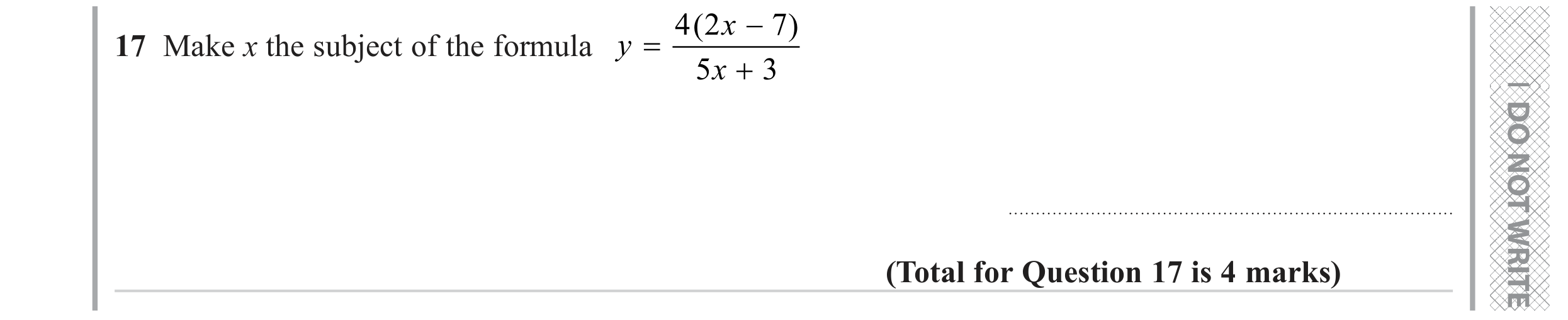 Question 17 — Formulae — Edexcel GCSE June 2023