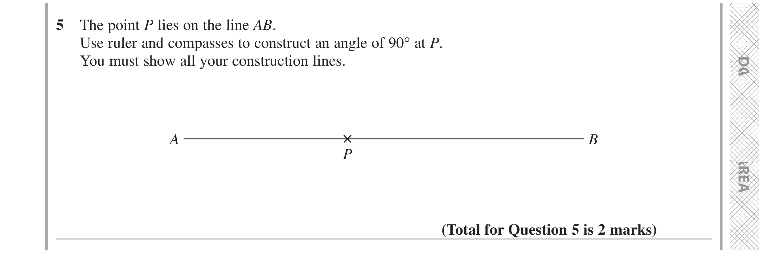 Question 5 — Construction — Edexcel GCSE November 2023