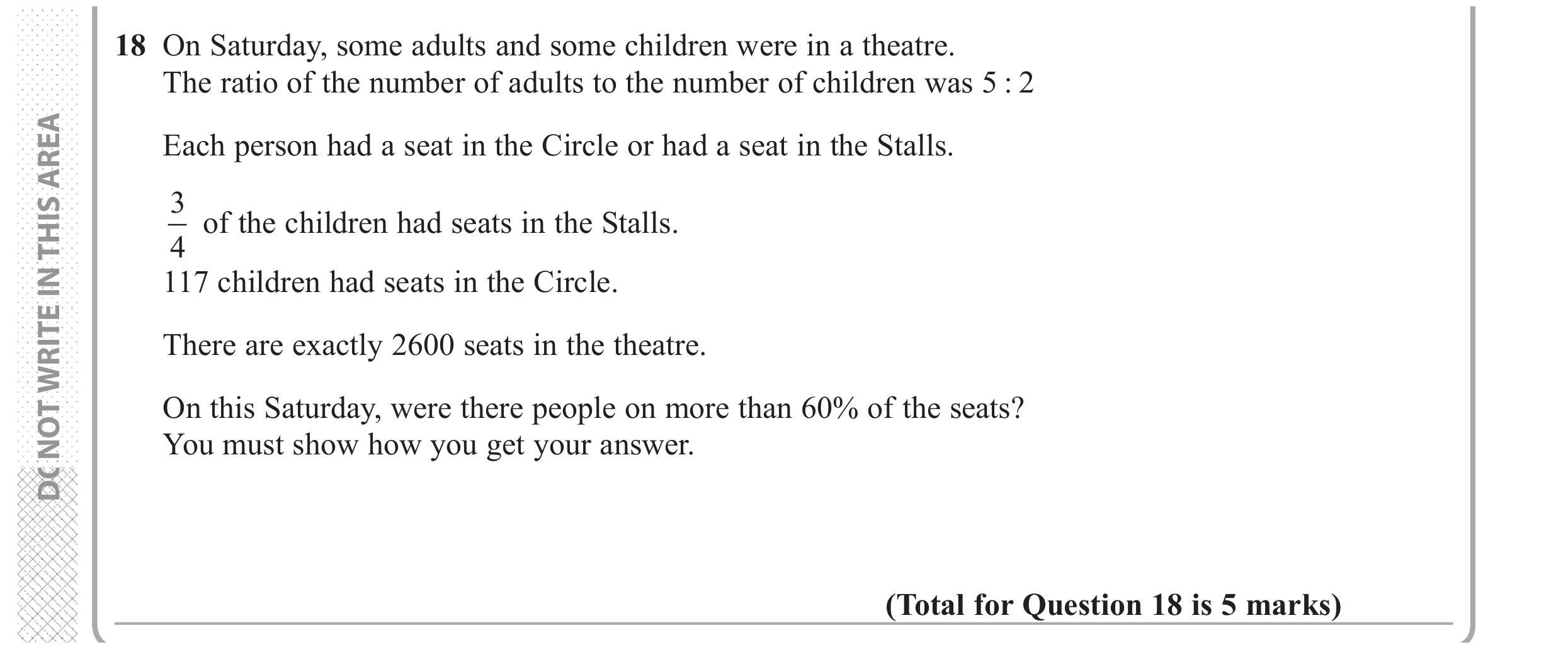 Question 18 — Ratios, Percentages, Fractions — Edexcel GCSE June 2017