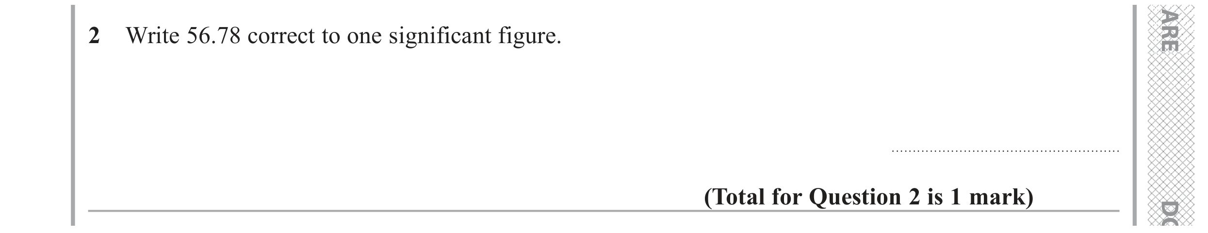 Question 2 — Rounding — Edexcel GCSE June 2017