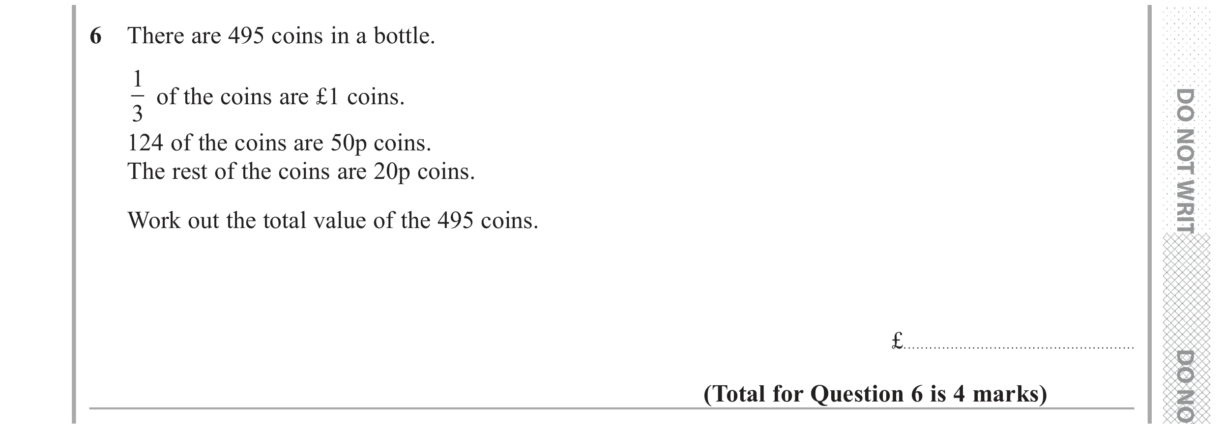 Question 6 — Fractions — Edexcel GCSE June 2017