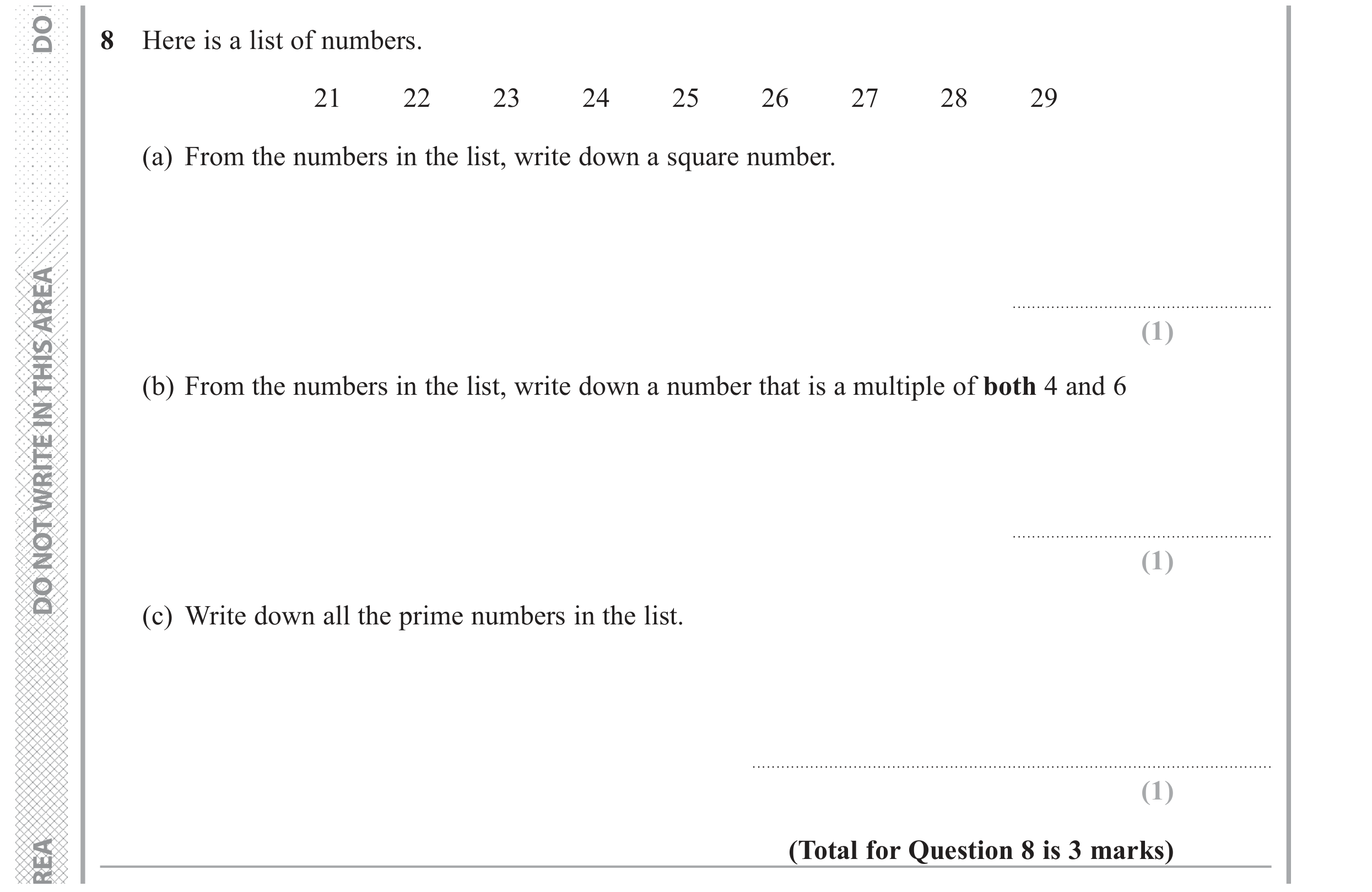 Question 8 — Stray — Edexcel GCSE June 2017