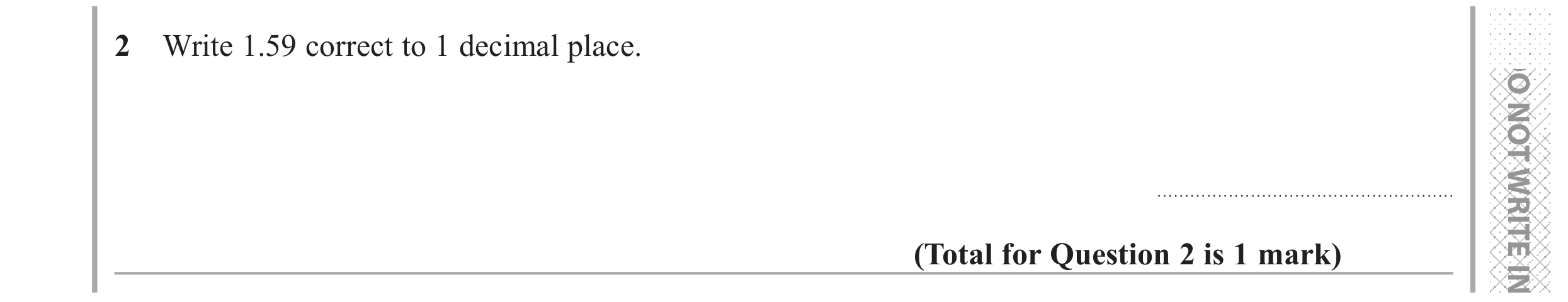 Question 2 — Rounding — Edexcel GCSE June 2018