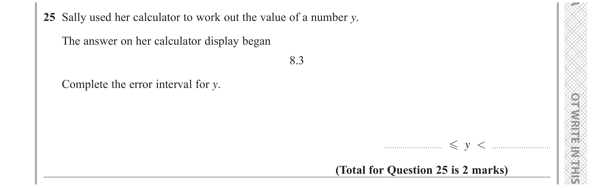 Question 25 — Rounding — Edexcel GCSE June 2019
