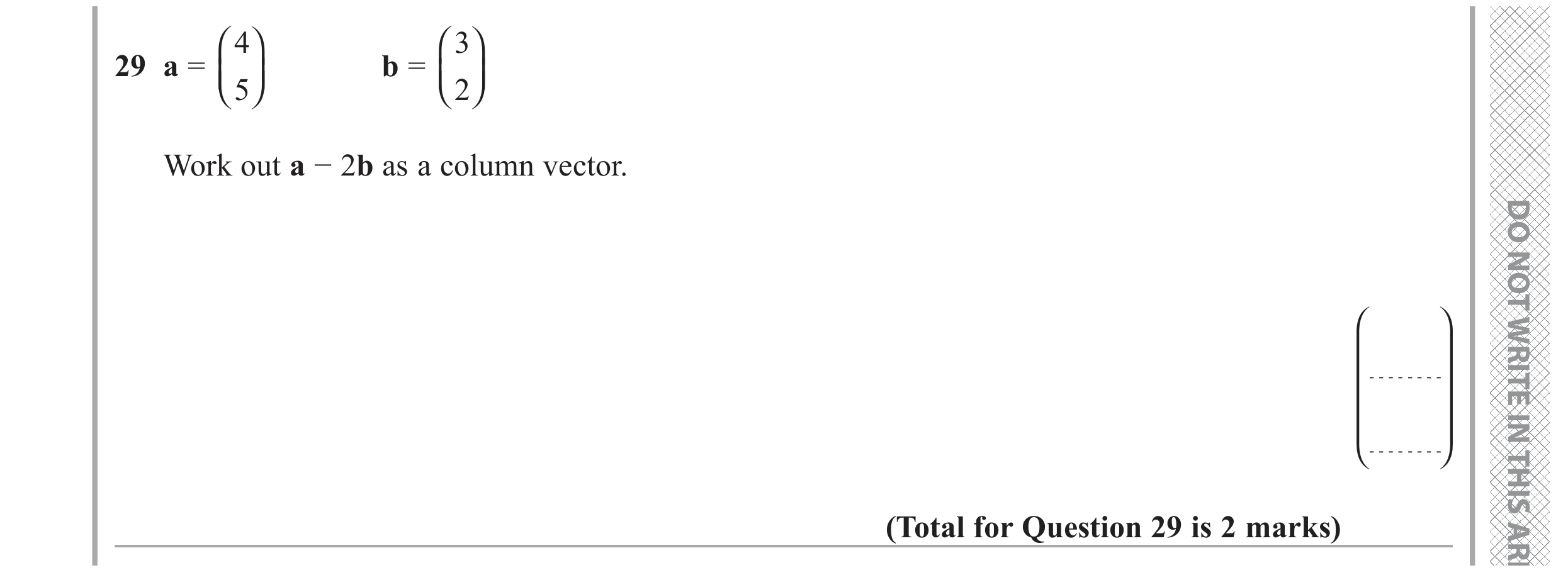 Question 29 — Vectors — Edexcel GCSE June 2019