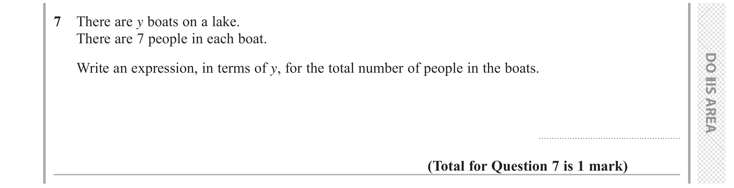 Question 7 — Stray — Edexcel GCSE June 2019