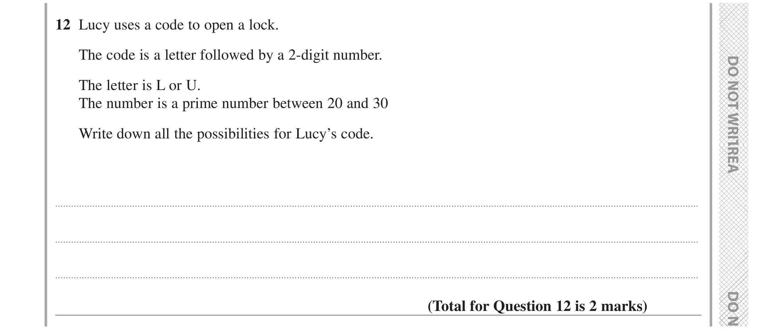 Question 12 — Numbers — Edexcel GCSE June 2020