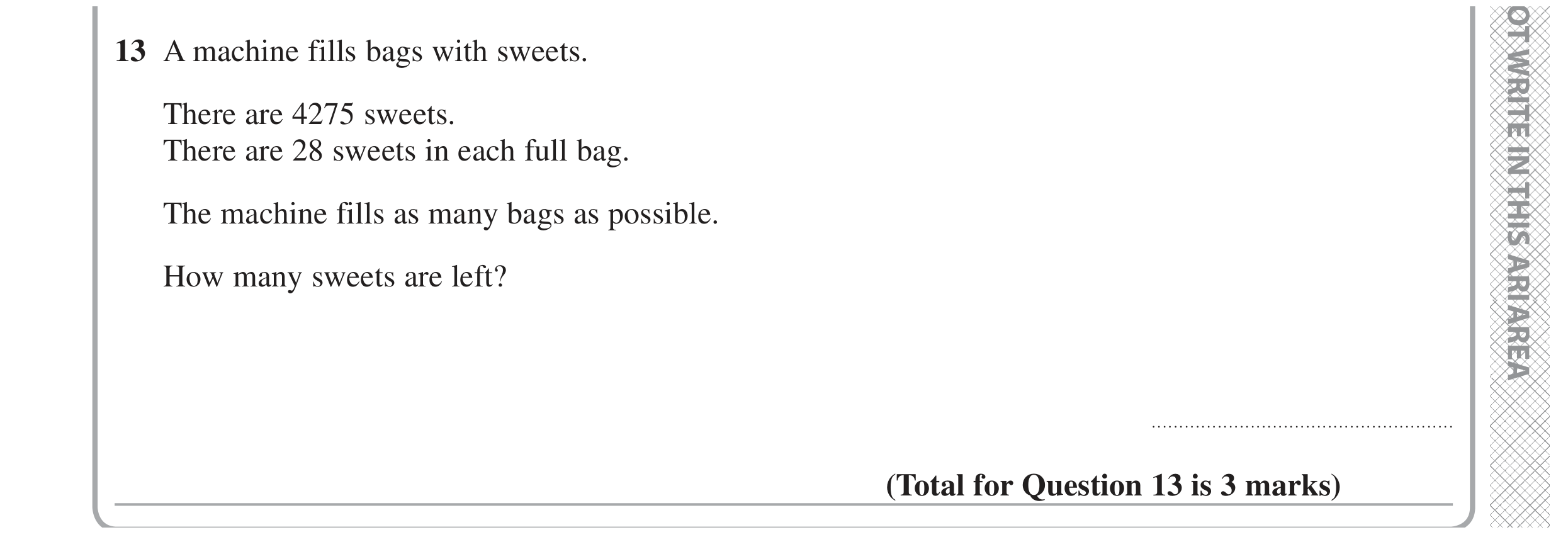 Question 13 — Stray — Edexcel GCSE June 2020