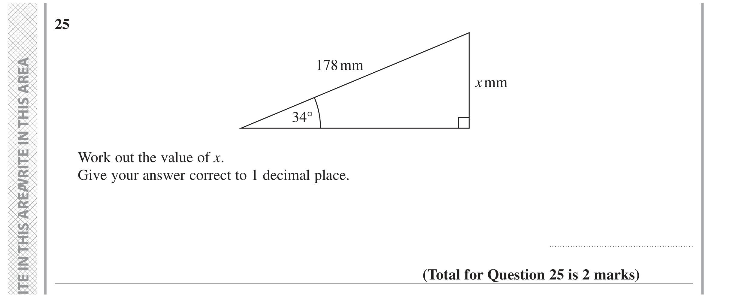 Question 25 — Trigonometry — Edexcel GCSE June 2020