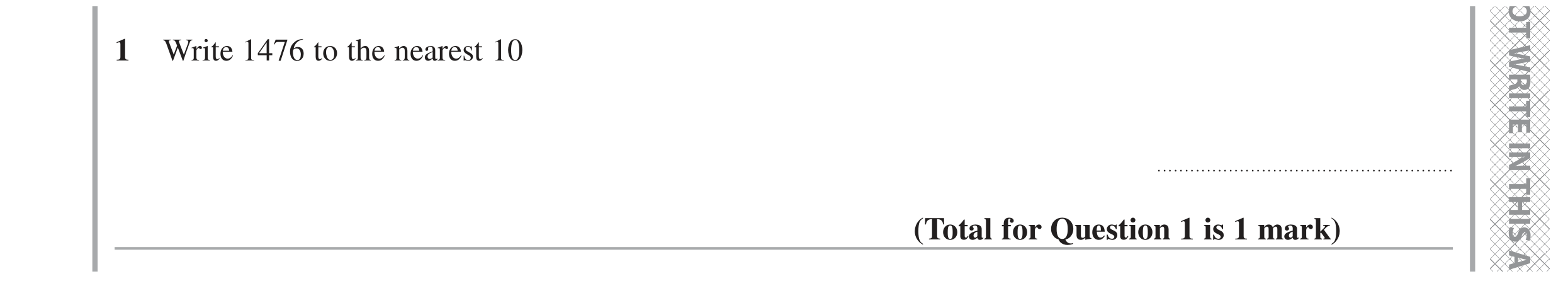 Question 1 — Rounding — Edexcel GCSE June 2022