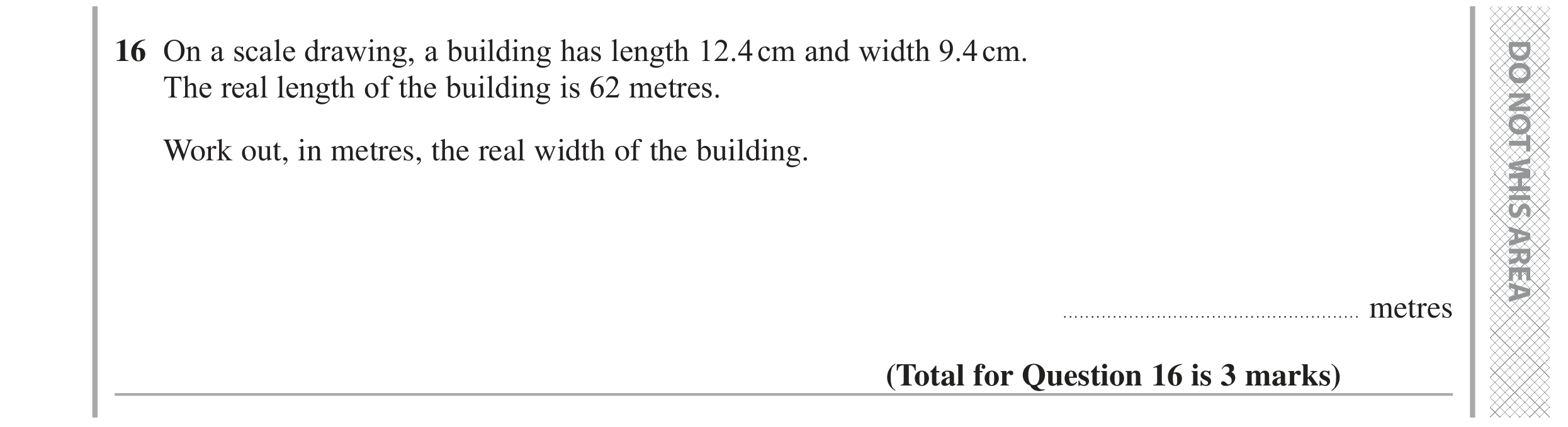 Question 16 — Maps — Edexcel GCSE June 2022