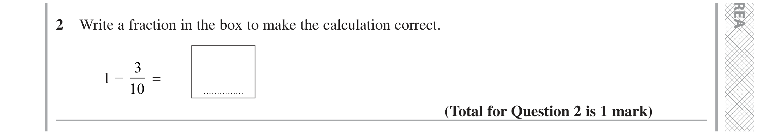 Question 2 — Fractions — Edexcel GCSE June 2022