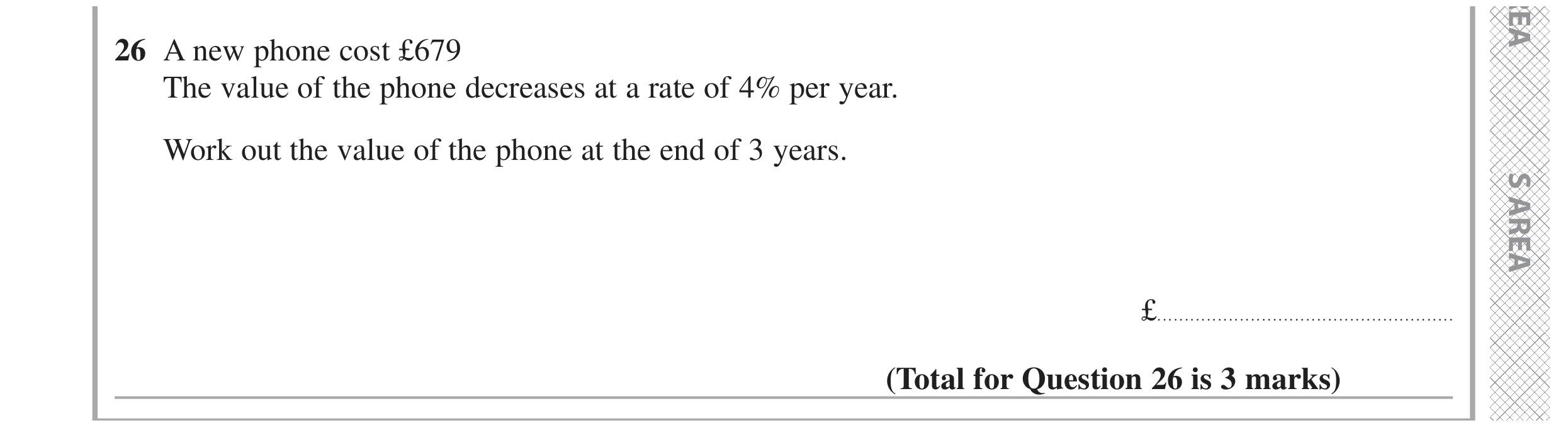 Question 26 — Compound Interest — Edexcel GCSE June 2022