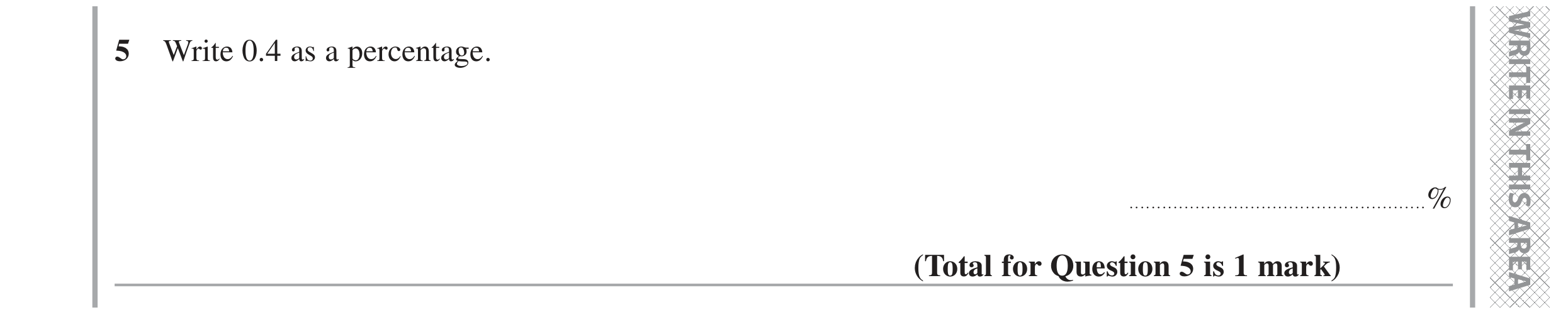 Question 5 — Percentages — Edexcel GCSE June 2022